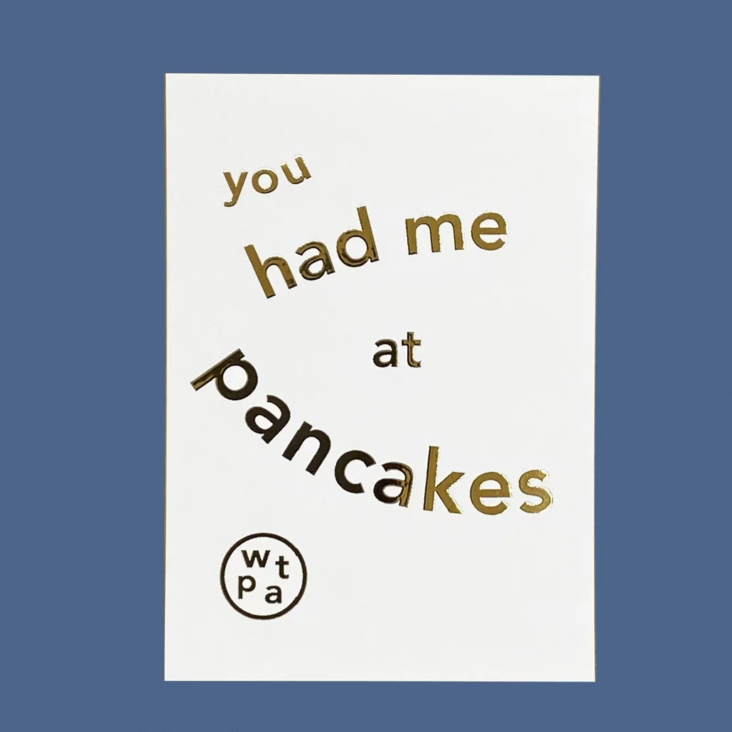 You Had Me at Pancakes Gift Voucher card