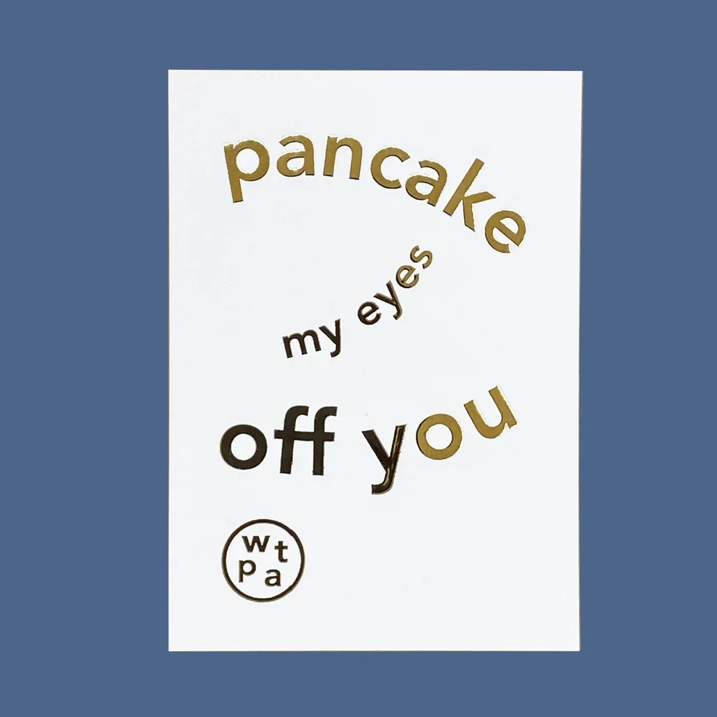 Pancake My Eyes Off You Gift Voucher card